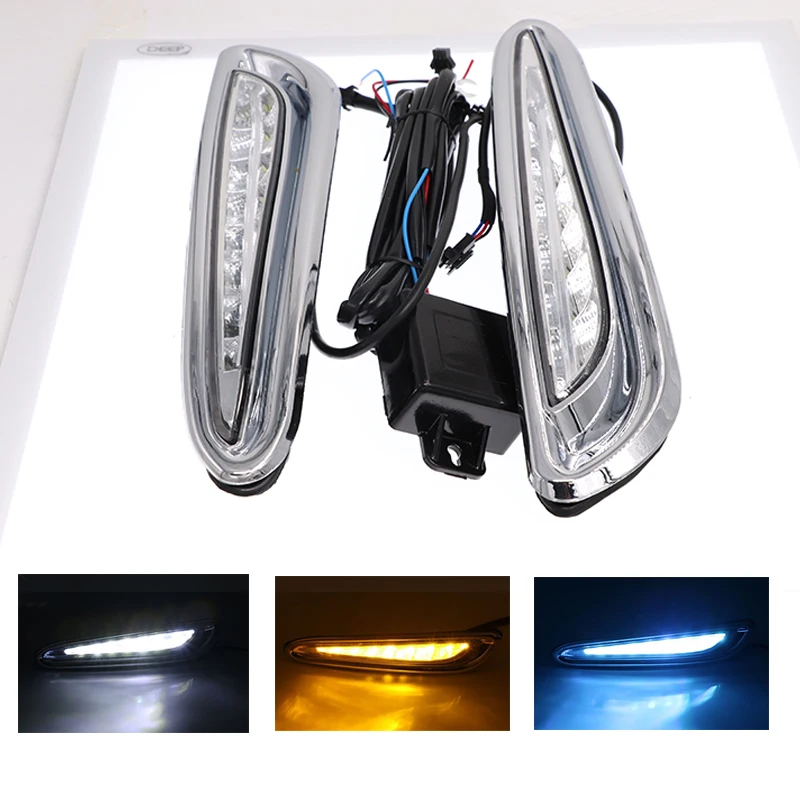 Для Mazda 3 2010 2011 2012 2013 DRL Дневной светильник управлять реле светодиодный 12V желтый