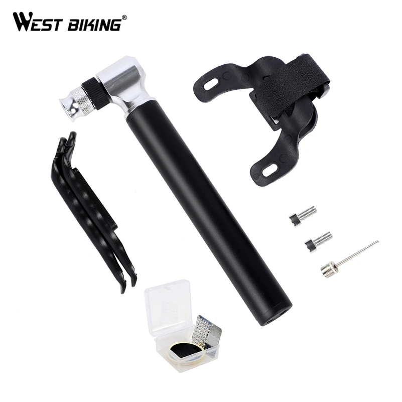 Велосипедный мини насос WEST BIKING Bike 300 PSI Φ Schrader Presta Valve с шиновым рычагом