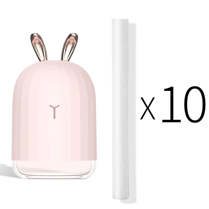Pink and 10 filter Восхитительный увлажнитель с оленем, usb, довольно портативный диффузор эфирных масел, Мини Арома-распылитель для дома, ребенка, преганта, Женская идея подарка - Цвет: Pink and 10 filter