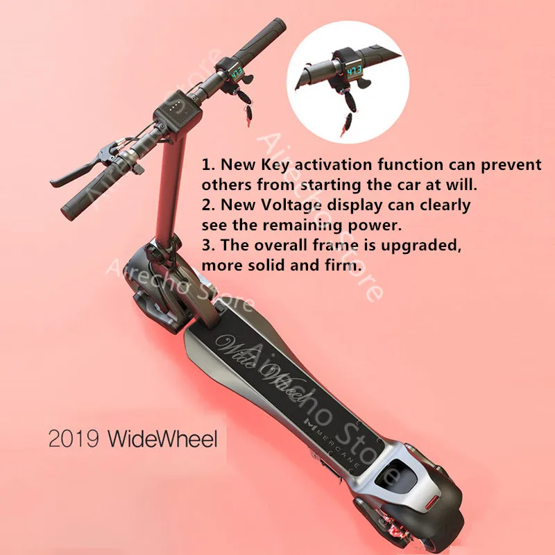 EU Stock Latest 48V 1000W Mercane WideWheel Smart Electric Scooter 45 KM/H Foldable Wide Wheel Kickscooter Dual Motor