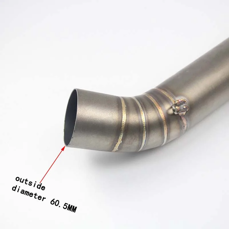 Slip On For Yamaha R1 2015-2017 Motorcycle Exhaust mid link pipe 61mm Stainless Steel Titanium Alloy Middle Pipe Moto Modify | Автомобили