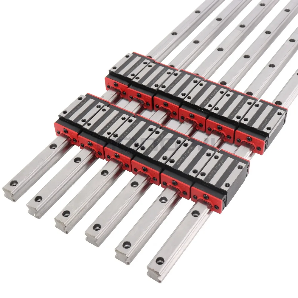 25 мм 2 шт линейные рельсы HGR25 cnc части и 4 шт HGH25CA или HGW25CC линейные направляющие блок HGW25CC hgh25