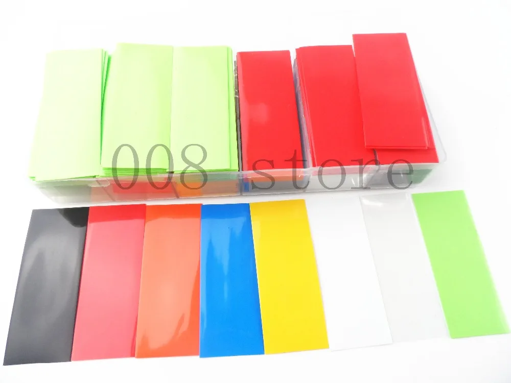 280 шт. 74 мм ПВХ термоусадочные трубки Обёрточная бумага комплект 8 цветов с чехол