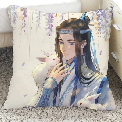 Q Grandmaster демонического культивирования Wei Wuxian Lan wangji BL Yaoi Наволочка Чехол для подушки косплей подарок кровать/диван/автомобиль Декор - Цвет: Q