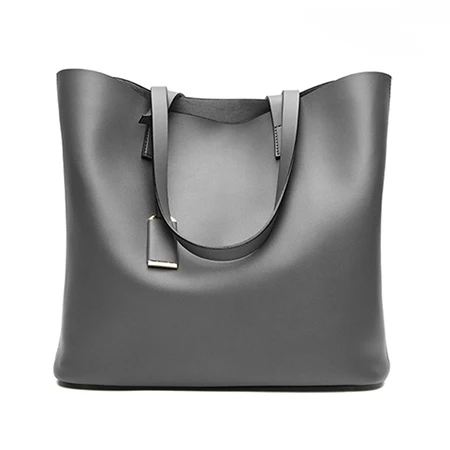 dark grey Новые модные женские сумки, большая вместительность, женские сумки-мессенджеры, большая сумка на плечо, тоут, высокое качество, кожа, Повседневная Сумка-тоут - Цвет: dark grey