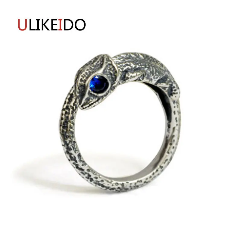 

100% Pure 925 Sterling Silver Jewelry Lizard Dragon Rings Opening Wide Version Men Signet Ring For Women Christmas Gift 1057