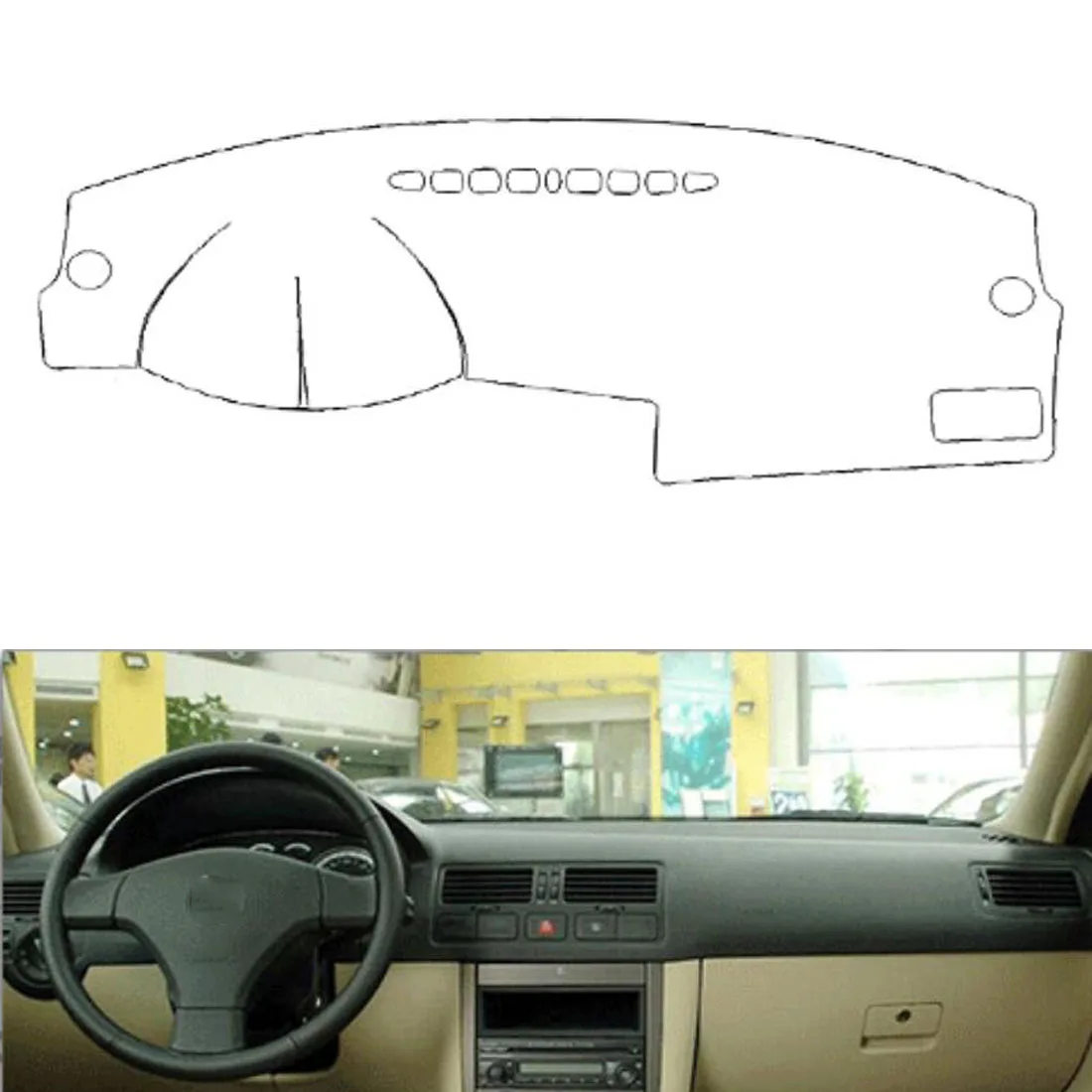 Dongzhen подходит для VW Golf4 2003 2009 Авто приборная панель Крышка Избегайте светильник Pad