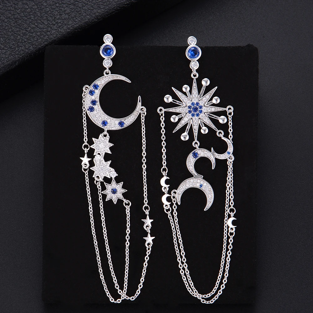 Missvikki богемный оригинальный дизайн boucle d'oreille femme 2019 длинные цепи Moons Подвесные