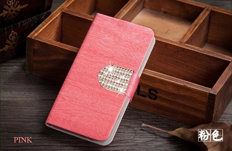 Wiko Y80 чехол из искусственной кожи роскошный чехол-книжка чехол для Wiko Y 80 мобильный телефон стенд защита экрана задняя крышка сумка 5,99 дюймов - Цвет: MV Pink with diamond