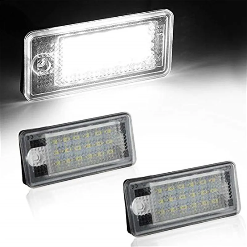 

For Audi A3 A4 A6 A8 S6 Q7 RS4 RS6 Plus etc LED License Plate Lamps Daylight White Plate Light License Tag Lamps high power
