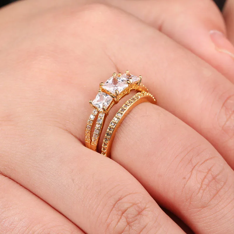 Новинка Популярная Свадебная обувь двойные кольца для женщин модные вечерние