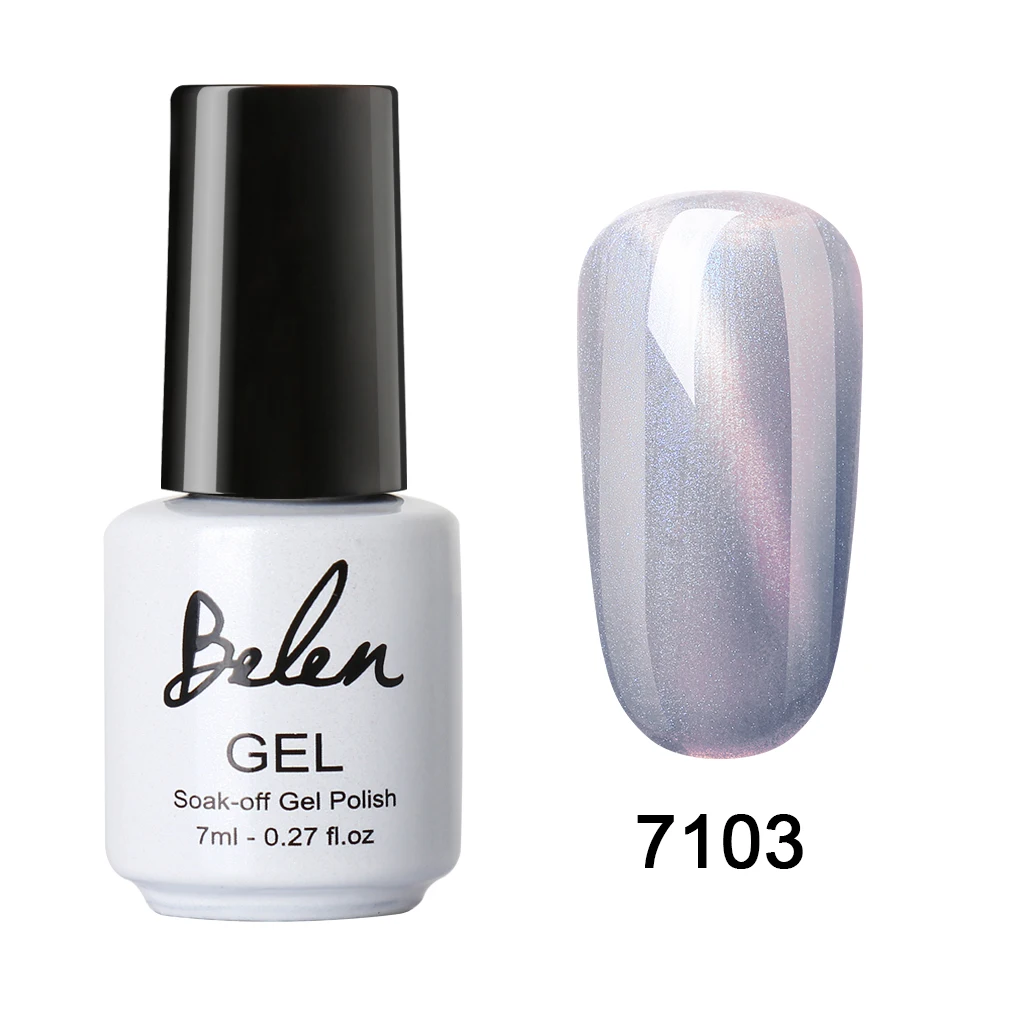 Belen кошачий глаз Серии Shell Jade Хамелеон Гель лак для ногтей Гибридный лак Lucky Lacquer Primer основа Топ 3D магнитный лак 7 мл