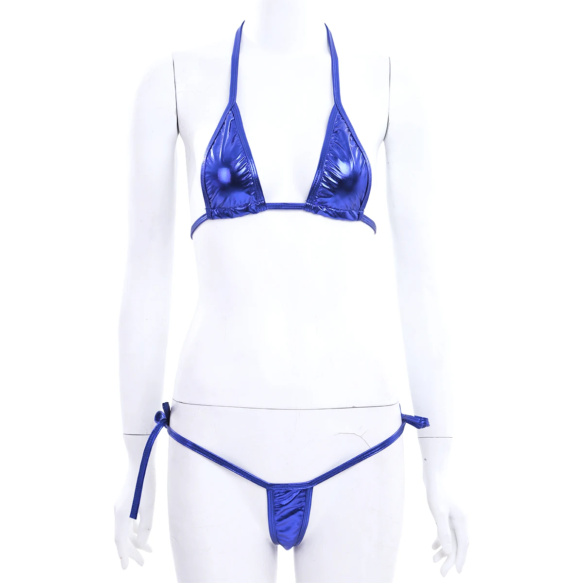 Сексуальный женский купальник-бикини купальный костюм топ с лямкой на шее и