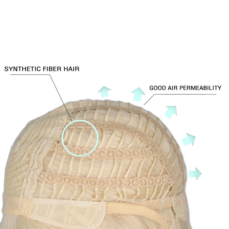 

QQXCAIW Short Straight Cosplay Rem/Ram Pink and Blue Synthetic Hair Wigs