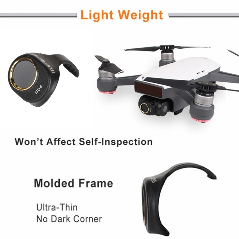 PULUZ для dji spark nd filter HD Drone ND4/ ND8/ ND16/ ND32 фильтр объектива DJI Spark Accessories|lens filter|filter ndnd |