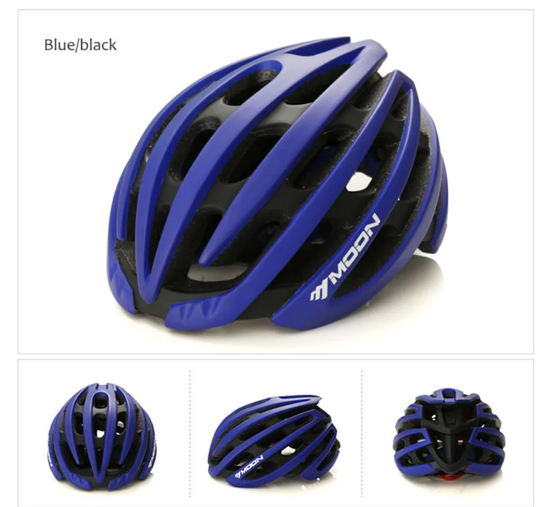 blue black MTB велосипедный шлем MOON Ultralight/EPS в литой/Горный/Шоссейный/велосипедный шлем для взрослых велосипедный шлем casco ciclismo 5 - Цвет: blue black