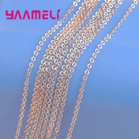 20 pcs o link necklace chain rose gold gold wholesale necklace for women men jewelry finding chain for pendant