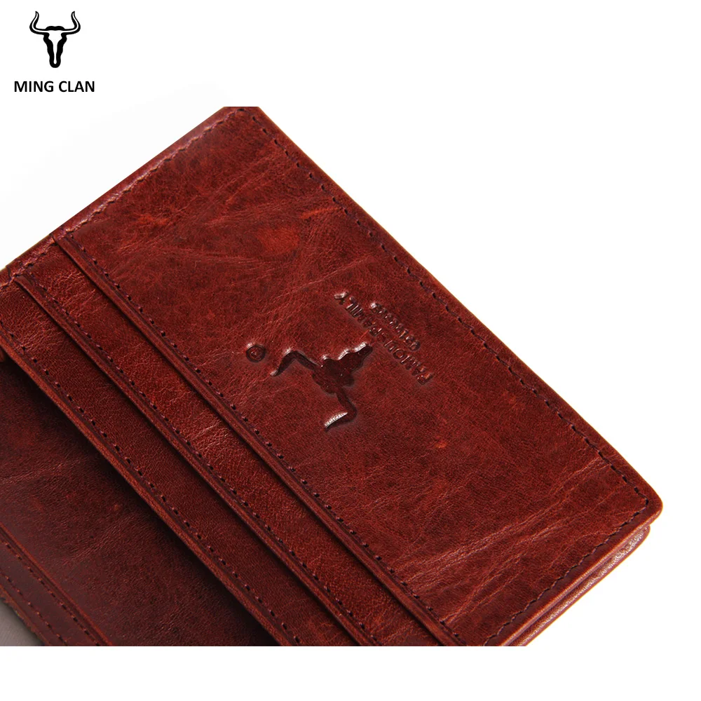 Credit Holder Card Fashion Vintage Genuine Leather Mini ID Holders Business Credit Card Holder Slim Bank Case Purse Wallet