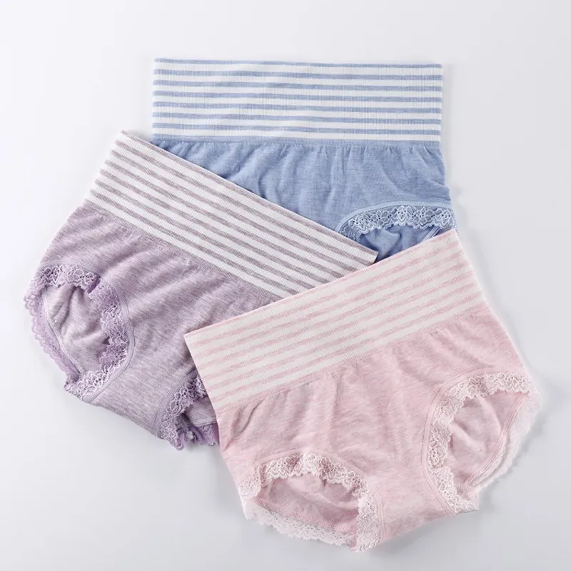 Roseheart модные хлопковые трусики с высокой талией женское нижнее белье 3 шт. цвета