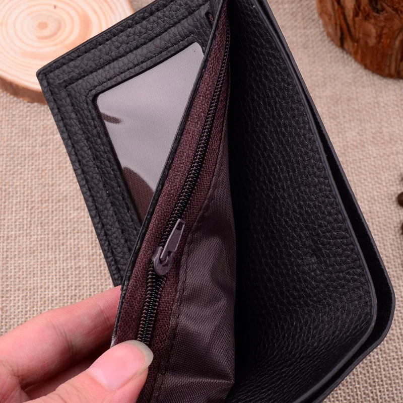 Специальный мужской короткий кошелек мягкий кожаный повседневный поперечный