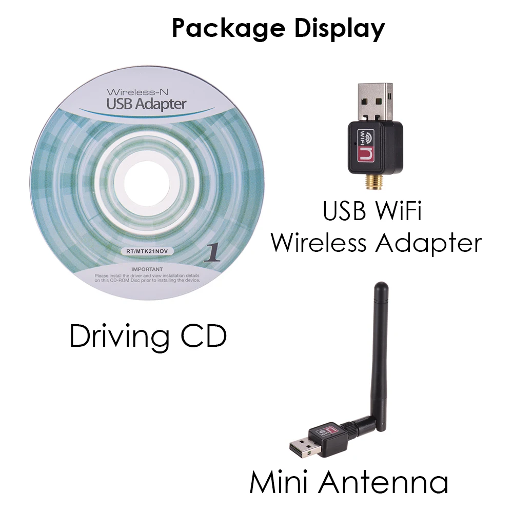 FSD 2DB мини беспроводной USB адаптер приемник WiFi с антенной для цифрового