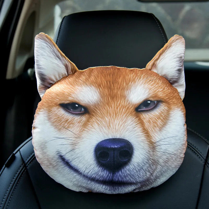 3D креативная Автомобильная подушка для шеи для вождения, комфортная подушка для путешествий, Автомобильная подушка для шеи с регулируемым ремнем P35