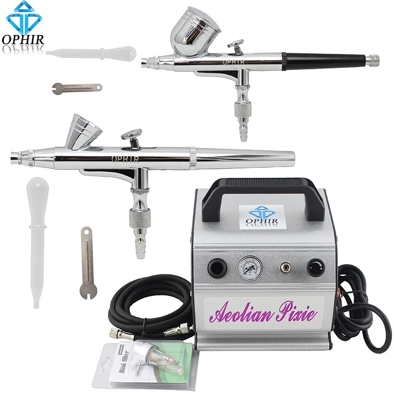 2 шт. Гравитационный Аэрограф Двойного действия 110 В 220 В|airbrush kit|airbrush paint kitdual action |