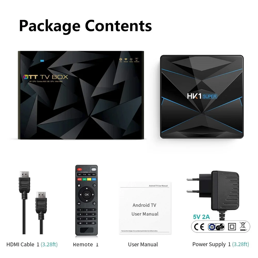 HK1 супер Android 9,0 Смарт ТВ-бокс на Rockchip RK3318 4 Гб ram 64G rom 2,4G 5G двойной wifi BT4.0 USB 3,0 3D HDR 4 K ТВ приставка