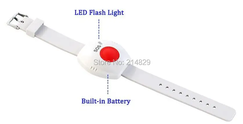 433 МГц беспроводной SOS пульт дистанционного управления Кнопка паника Браслет