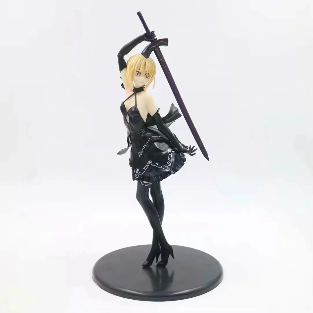 

Anime FGO Fate Grand Order Saber Black Dress Ver. Action Figure Model Toy