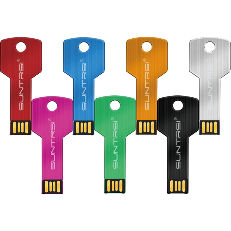 Suntrsi USB флешка 2 0 128 Гб 64 Флешка реальная емкость 32 металлическая высокоскоростная