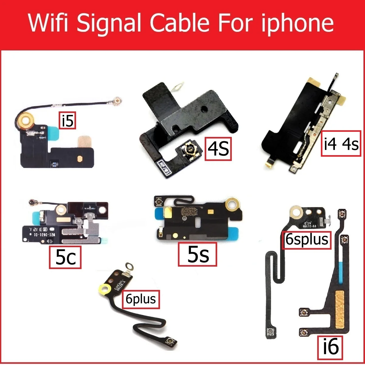 A + Оригинальная антенна для сигнала Wi Fi гибкий кабель iPhone 4 4s 5 5S 5c 6 plus сетевой