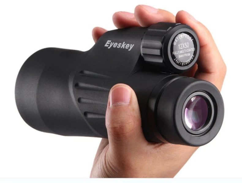 Профессиональный Монокуляр Eyeskey 12x50 HD телескоп мощный водонепроницаемый Монокуляр большой дальности для кемпинга концертный зум бинокль