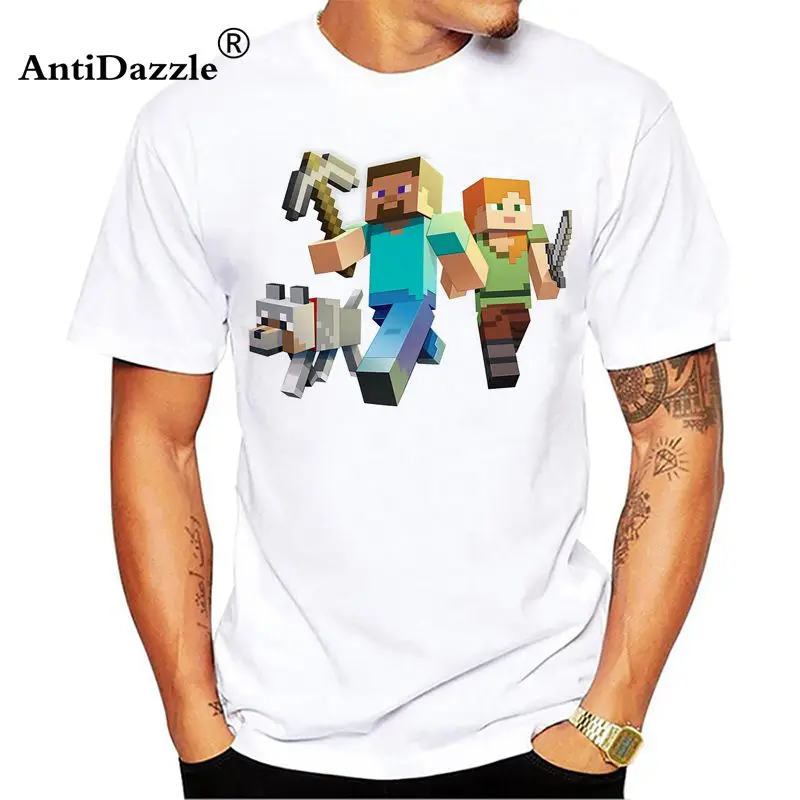 Antidaazle Minecraft Молодежная Футболка футболка для приключений 100% хлопок мужские