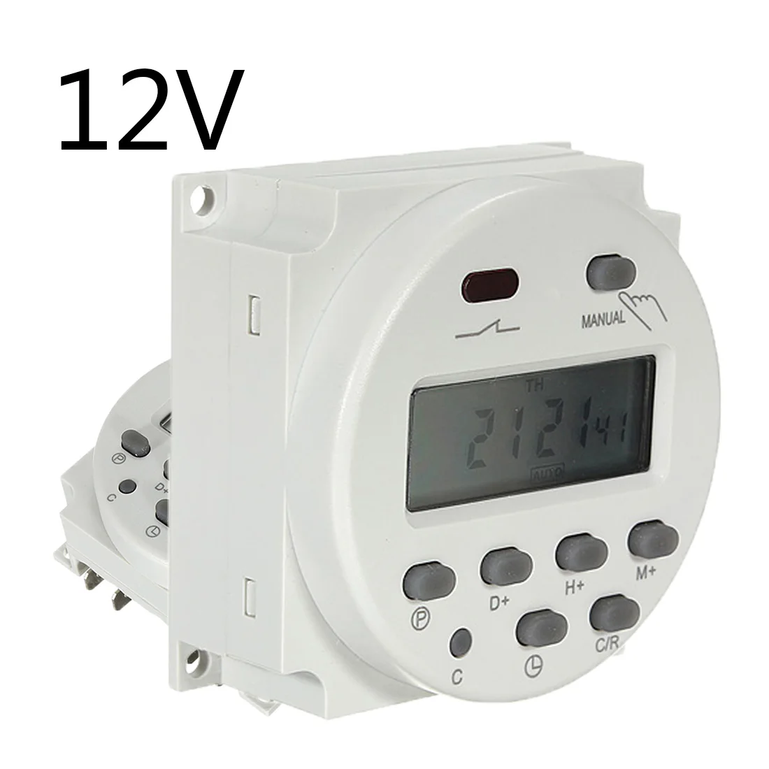 12V 3 типа 1 шт. большой lcd цифровой 220 В переменного тока 7 дней программируемый таймер переключатель с UL реле внутри и функция обратного отсчета времени - Цвет: 12V