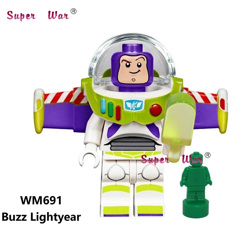 WM691 Одна история игрушек 4 Базз Лайтер Вуди Джесси Даки Бо Peep Duke Caboom Alien Hamm Sonic строительные блоки - Цвет: WM691