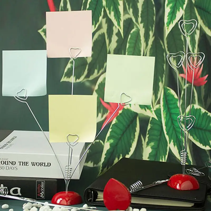 4 стоя сердце провода стол Примечания Папка Клип Свадебные сувениры место