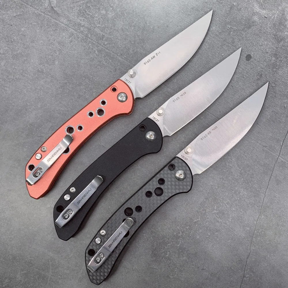 SANRENMU SRM 9165 12C27 Сталь аварийно спасательных G10 средство для выживания на открытом