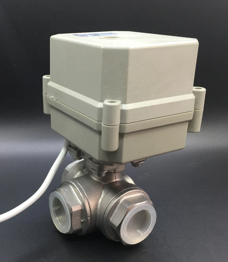 SS304 3/4 ''AC110V 230V электрический клапан управления потоком DN20 моторизованный