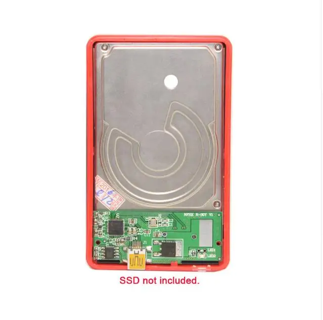 

2pcs/1pcs 1.8 inch Micro sata 16pin 7+9 SSD to USB 3.0 External Hard disk Enclosure Black for Laptop & PC & Macbook