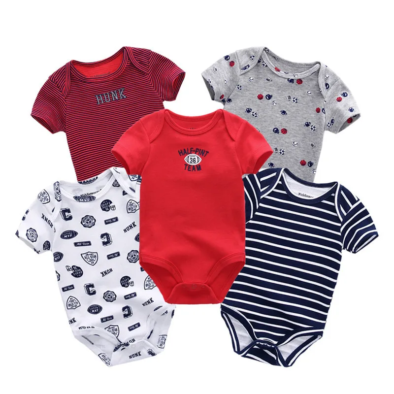 Baby Boy Clothes5069 5 шт./лот комбинезон унисекс Одежда с единорогом для девочек одежда с короткими рукавами для маленьких девочек комбинезон для новорожденных - Цвет: Baby Boy Clothes5069