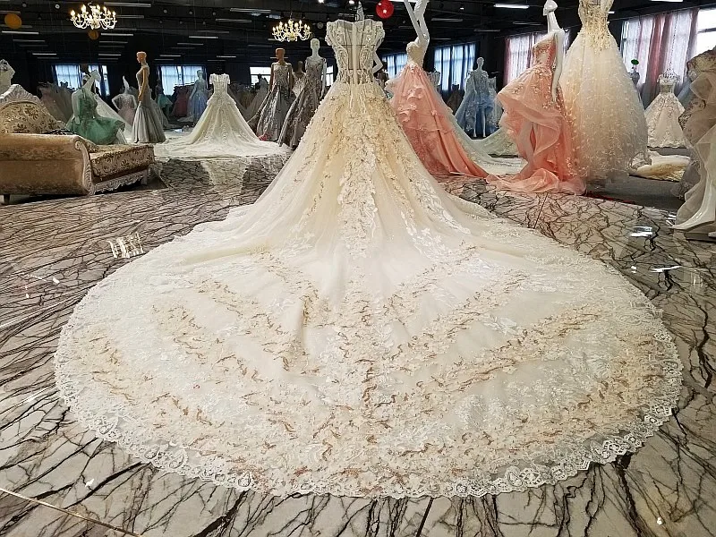 Backlake Vestidos de novia Кружева Цветы свет Шампань с круглым вырезом торжественные платья с блестками за молнией mariage