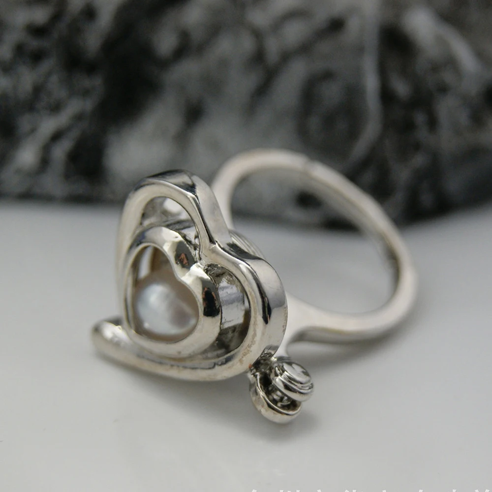 Женское кольцо бабочка Uniqe регулируемое жемчужное в виде тропической рыбы сердца