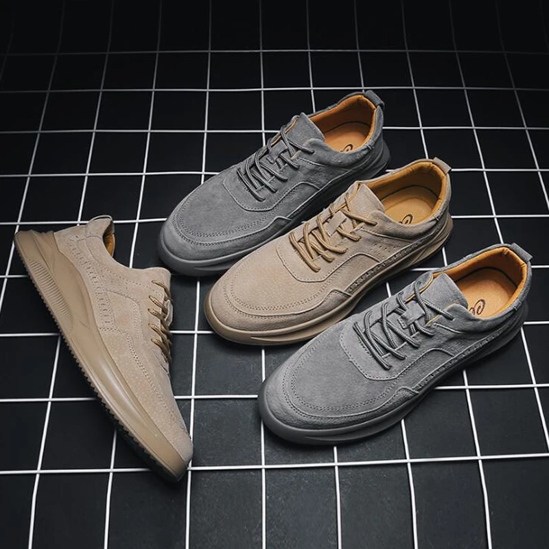 (39-45) Men's Board Shoes College Style Retro Leather Casual Martin Fashion Low-top England Men Boots | Обувь