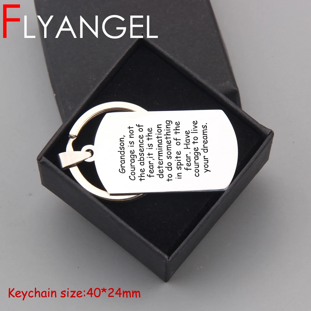 FLYANGEL креативный гравированный брелок для ключей с изображением внука высокое