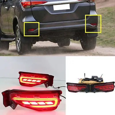 Для Toyota FORTUNER 2015 2016 после светильник задняя противотуманная фара в сборе задний
