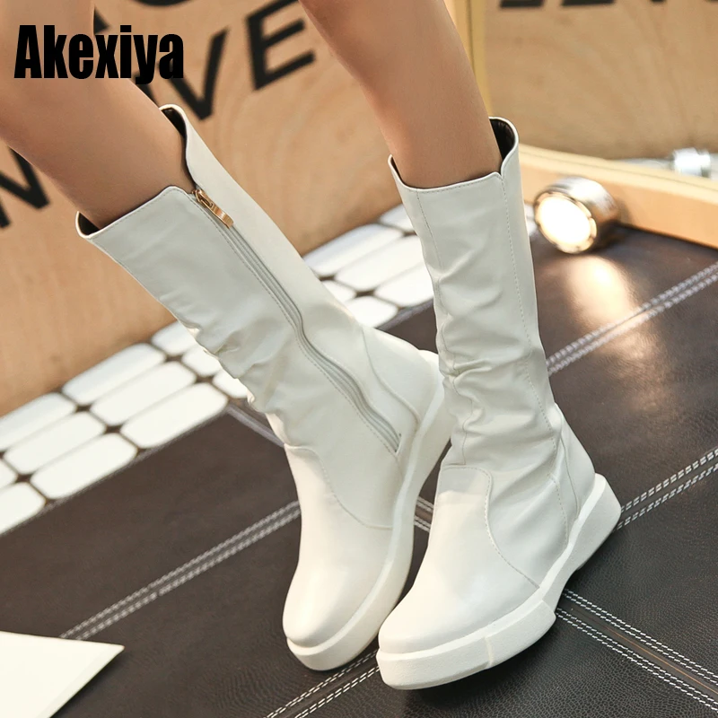 2019 г. Новые Полусапоги увеличивающие рост новые женские осенне-зимние ботинки с