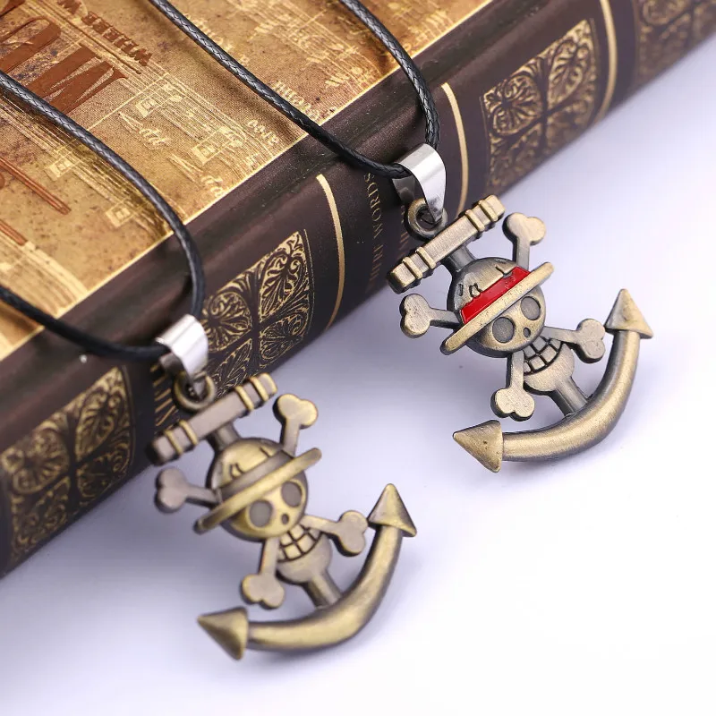 HSIC ювелирные изделия цельный череп ожерелье Луффи Аниме Кулон Ожерелье Мужчины