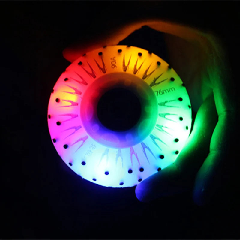 8 шт. светодиодный флеш-диск с пожарным камнем для роликовых коньков 90А