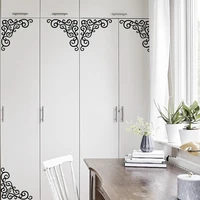 5825cm iron style grilles decorative films for rooms corner line wall sticker kitchen cabinet mirror bathroom decalshome decor